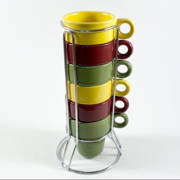 Other - Stackable espresso mugs with stand